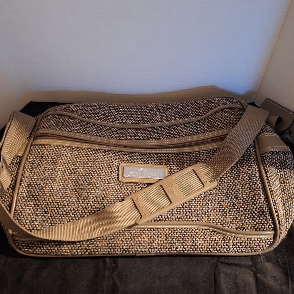 Jordache Textured Brown and Tan Messenger Bag